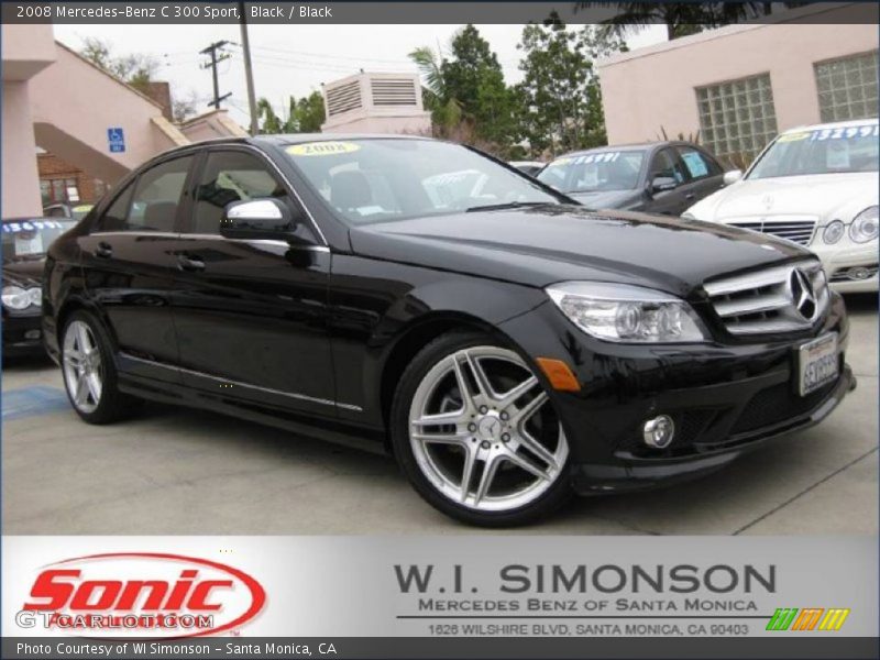 Black / Black 2008 Mercedes-Benz C 300 Sport