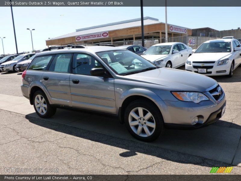 Quartz Silver Metallic / Off Black 2008 Subaru Outback 2.5i Wagon