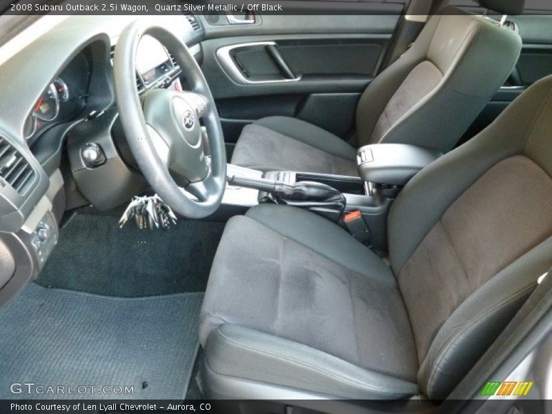 Quartz Silver Metallic / Off Black 2008 Subaru Outback 2.5i Wagon