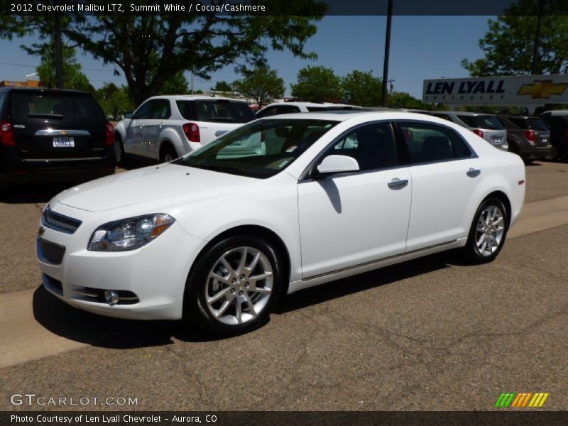Summit White / Cocoa/Cashmere 2012 Chevrolet Malibu LTZ