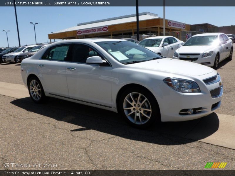 Summit White / Cocoa/Cashmere 2012 Chevrolet Malibu LTZ