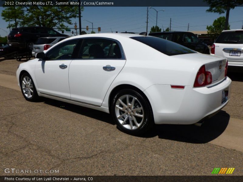 Summit White / Cocoa/Cashmere 2012 Chevrolet Malibu LTZ