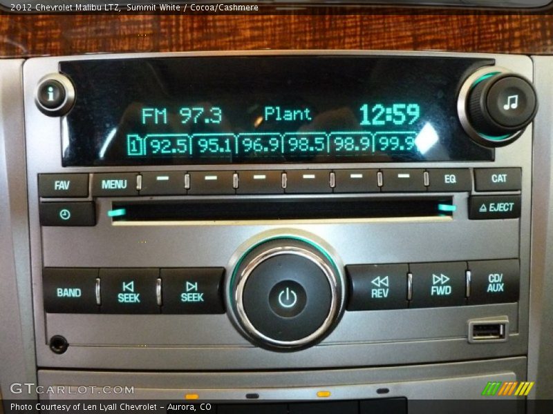 Summit White / Cocoa/Cashmere 2012 Chevrolet Malibu LTZ