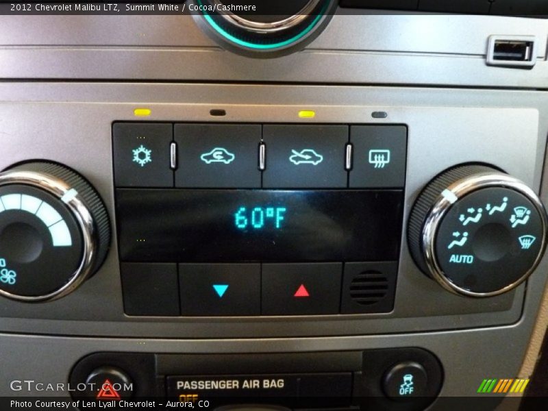Summit White / Cocoa/Cashmere 2012 Chevrolet Malibu LTZ