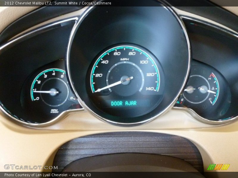 Summit White / Cocoa/Cashmere 2012 Chevrolet Malibu LTZ