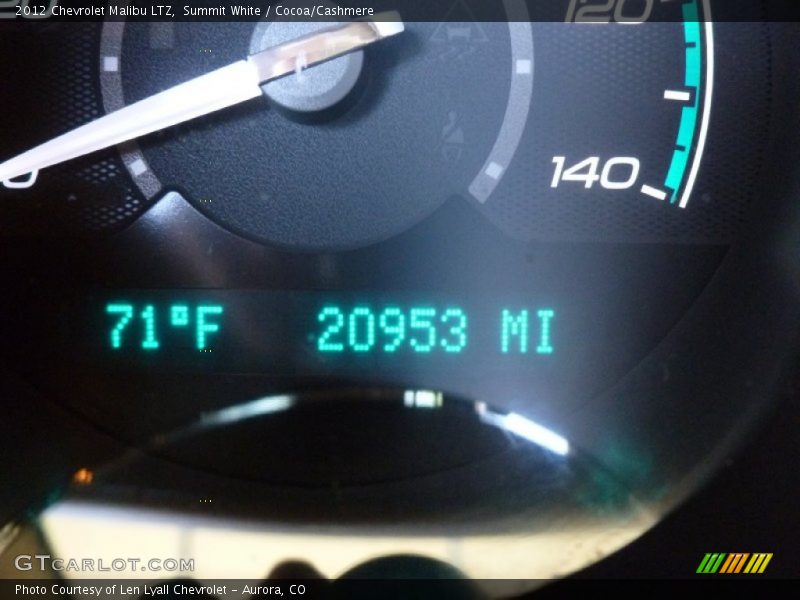 Summit White / Cocoa/Cashmere 2012 Chevrolet Malibu LTZ