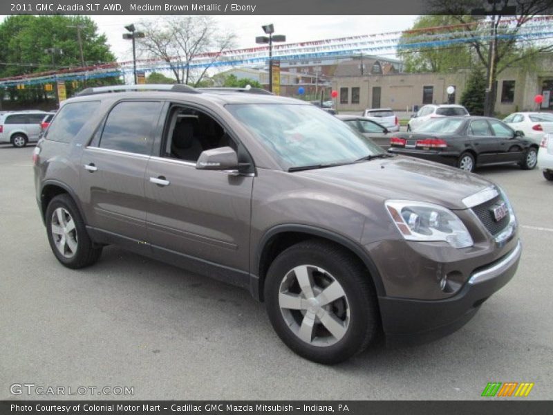 Medium Brown Metallic / Ebony 2011 GMC Acadia SLT AWD
