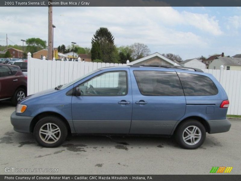 Denim Blue Mica / Gray 2001 Toyota Sienna LE