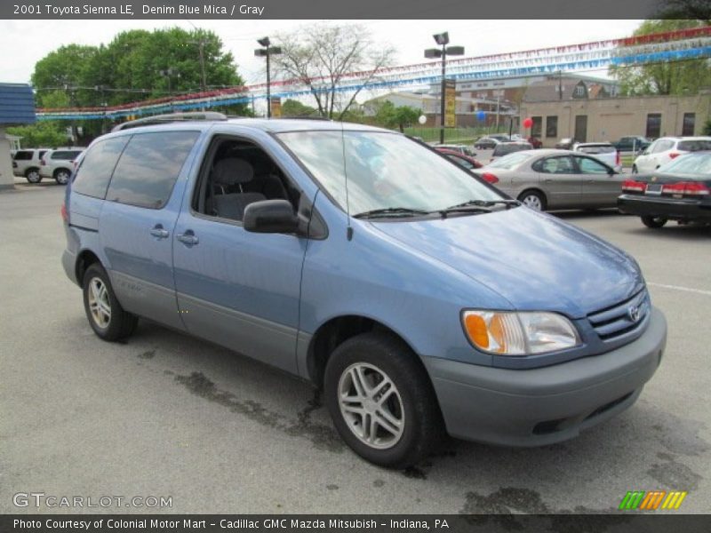 Denim Blue Mica / Gray 2001 Toyota Sienna LE