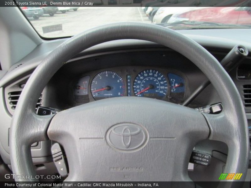 Denim Blue Mica / Gray 2001 Toyota Sienna LE