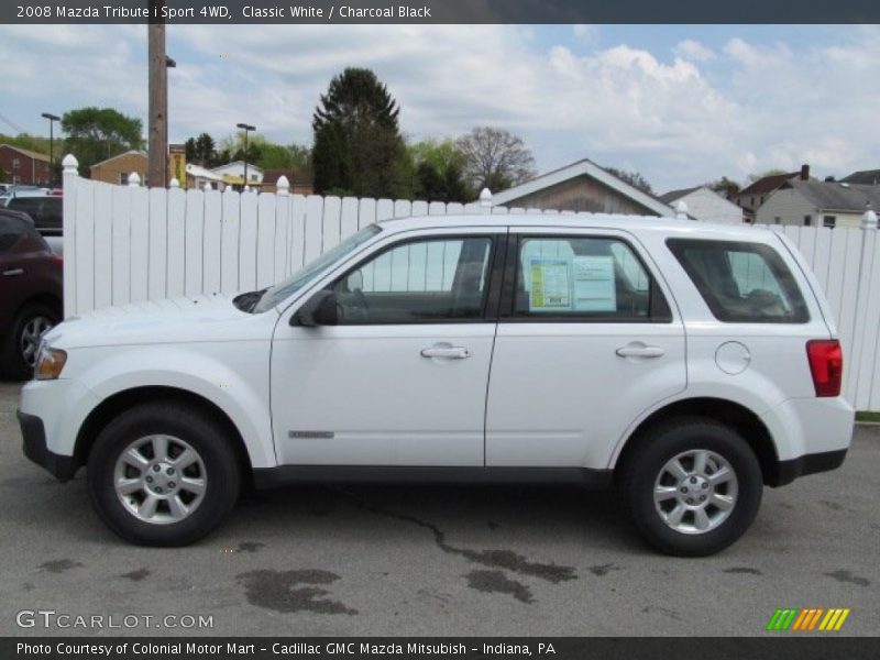 Classic White / Charcoal Black 2008 Mazda Tribute i Sport 4WD