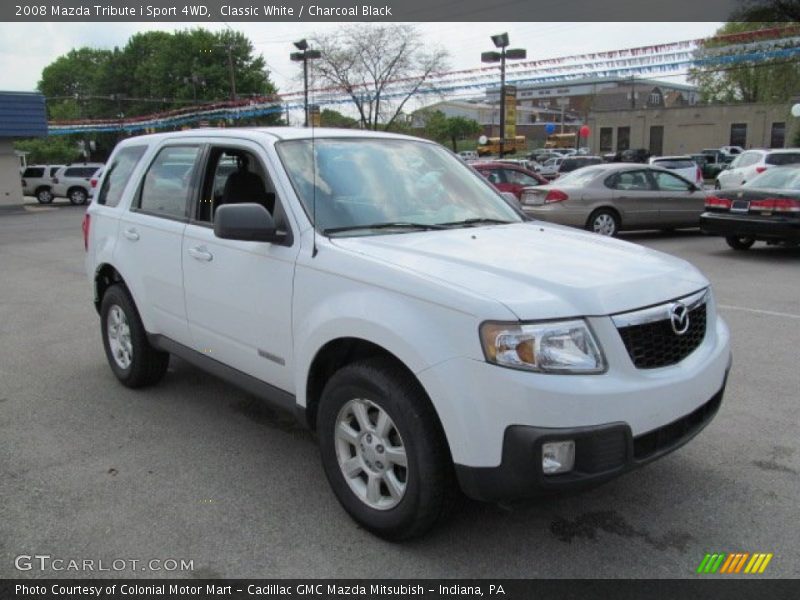 Classic White / Charcoal Black 2008 Mazda Tribute i Sport 4WD