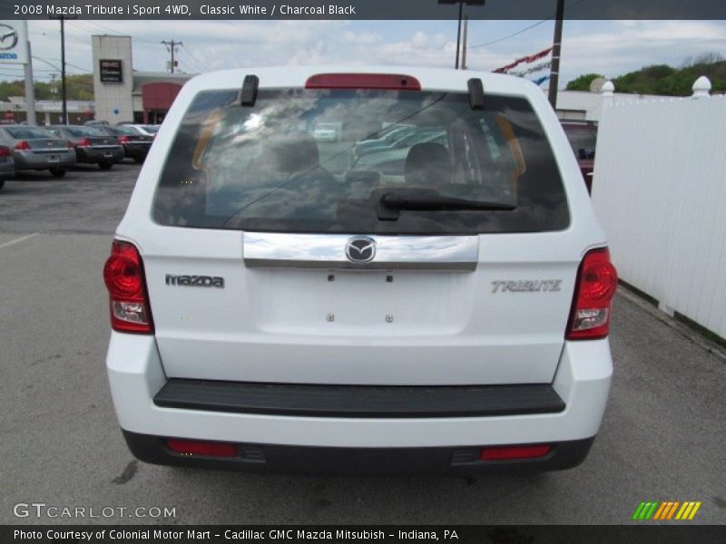 Classic White / Charcoal Black 2008 Mazda Tribute i Sport 4WD