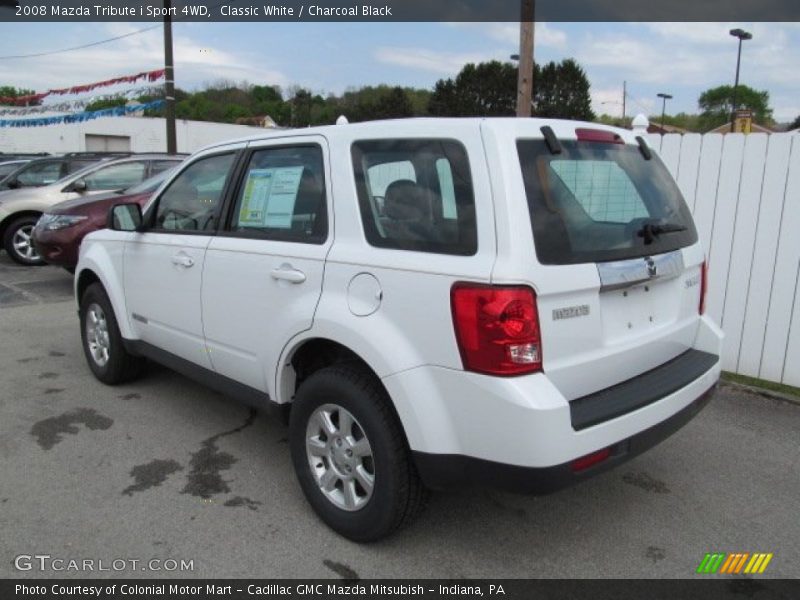 Classic White / Charcoal Black 2008 Mazda Tribute i Sport 4WD