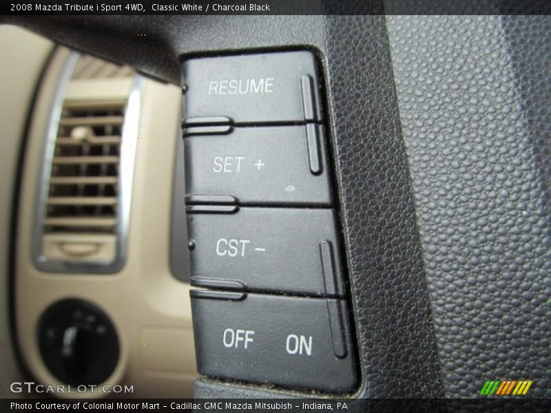 Classic White / Charcoal Black 2008 Mazda Tribute i Sport 4WD