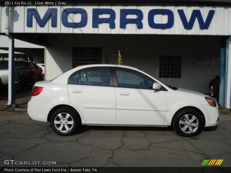 Clear White / Gray 2011 Kia Rio LX