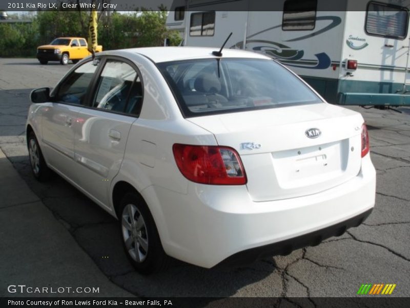 Clear White / Gray 2011 Kia Rio LX