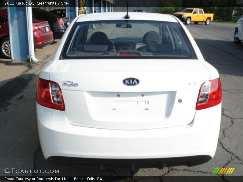 Clear White / Gray 2011 Kia Rio LX