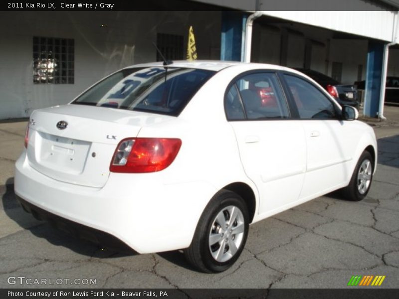 Clear White / Gray 2011 Kia Rio LX