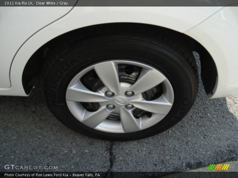 Clear White / Gray 2011 Kia Rio LX