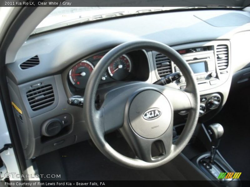 Clear White / Gray 2011 Kia Rio LX