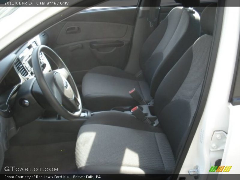 Clear White / Gray 2011 Kia Rio LX