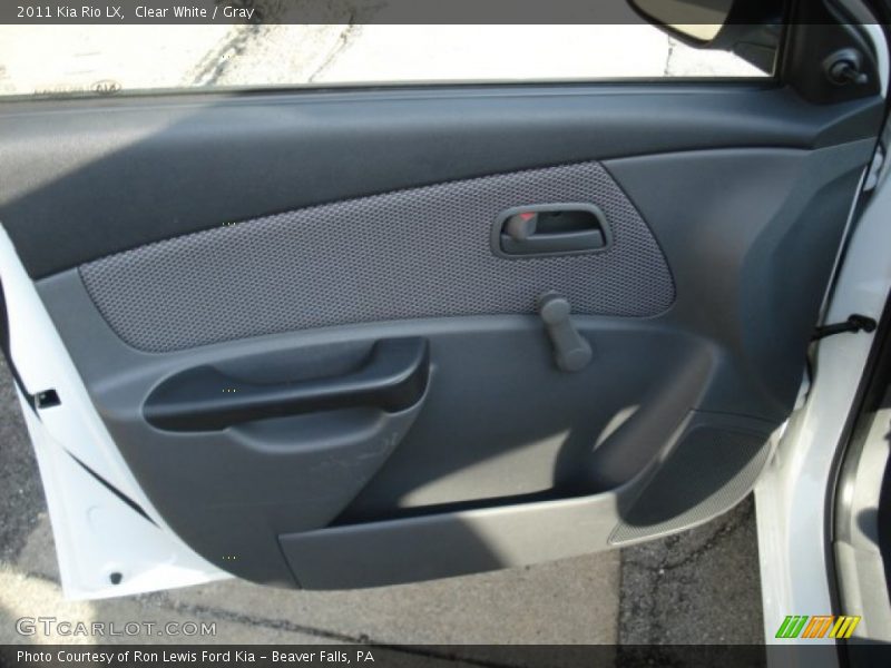 Clear White / Gray 2011 Kia Rio LX