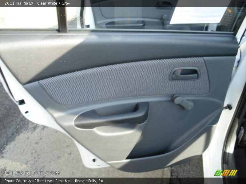 Clear White / Gray 2011 Kia Rio LX