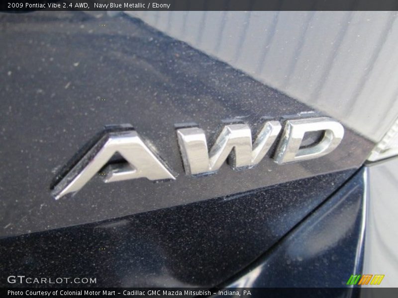 Navy Blue Metallic / Ebony 2009 Pontiac Vibe 2.4 AWD