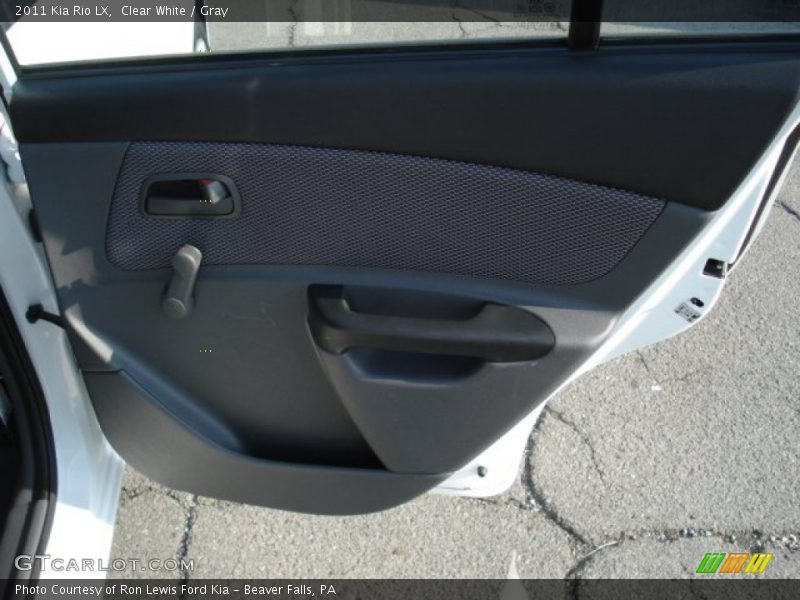 Clear White / Gray 2011 Kia Rio LX