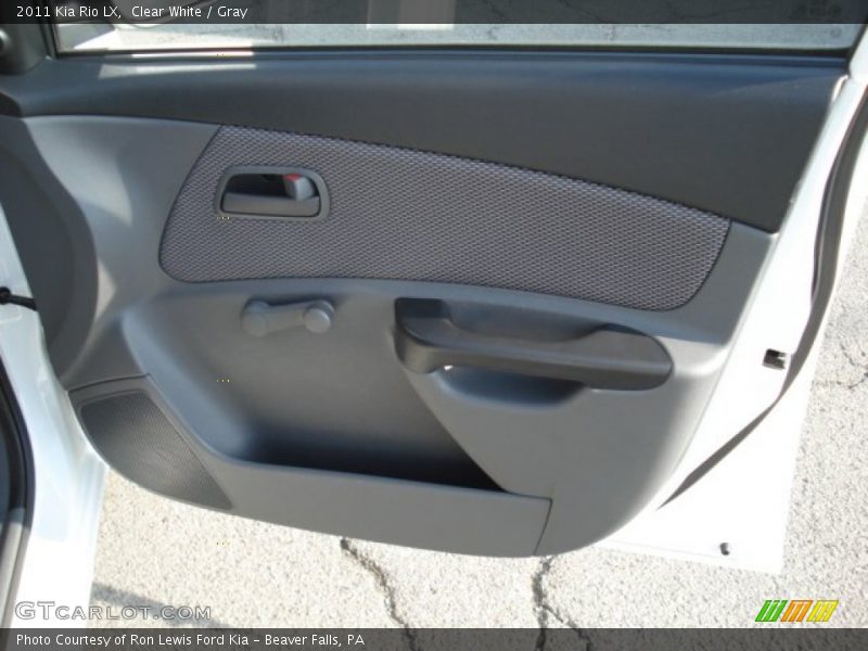 Clear White / Gray 2011 Kia Rio LX