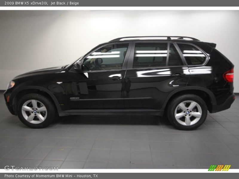 Jet Black / Beige 2009 BMW X5 xDrive30i