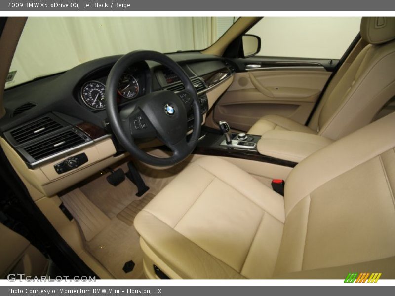 Jet Black / Beige 2009 BMW X5 xDrive30i