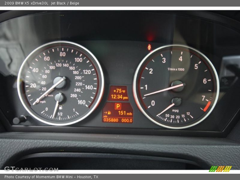 Jet Black / Beige 2009 BMW X5 xDrive30i