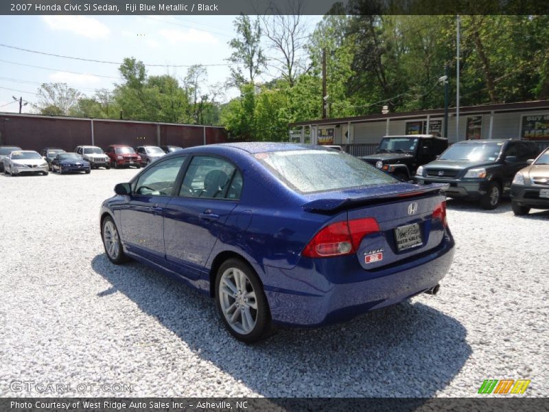 Fiji Blue Metallic / Black 2007 Honda Civic Si Sedan