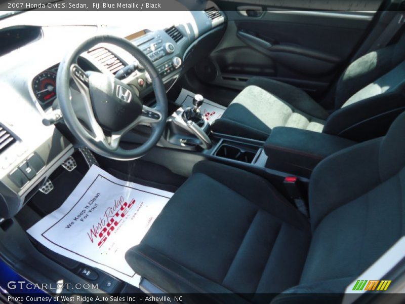 Fiji Blue Metallic / Black 2007 Honda Civic Si Sedan