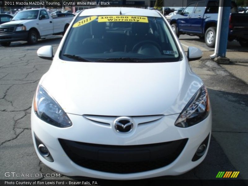 Crystal White Pearl / Black 2011 Mazda MAZDA2 Touring