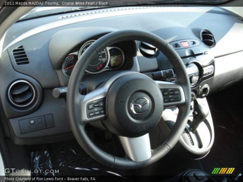 Crystal White Pearl / Black 2011 Mazda MAZDA2 Touring