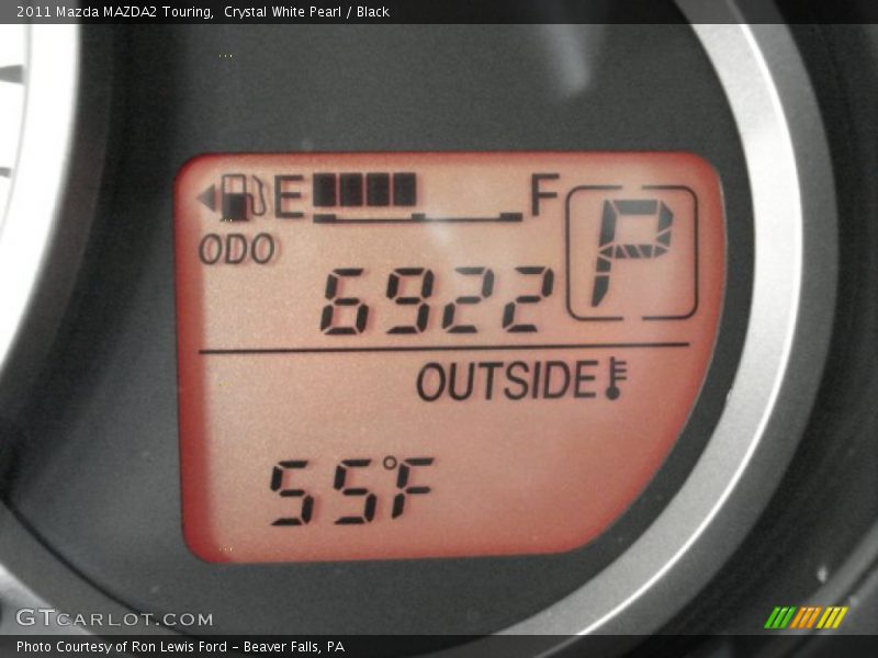 Crystal White Pearl / Black 2011 Mazda MAZDA2 Touring