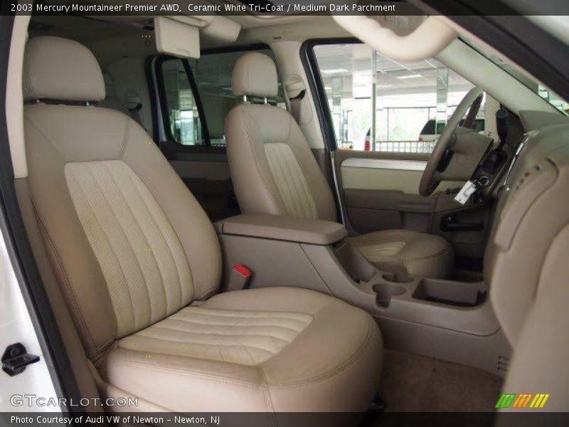 Ceramic White Tri-Coat / Medium Dark Parchment 2003 Mercury Mountaineer Premier AWD