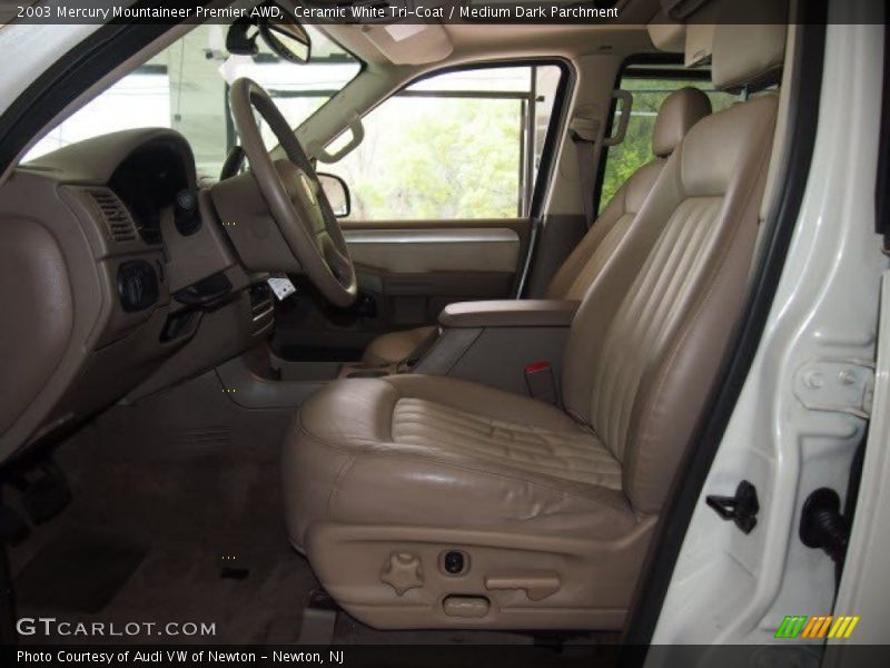 Ceramic White Tri-Coat / Medium Dark Parchment 2003 Mercury Mountaineer Premier AWD