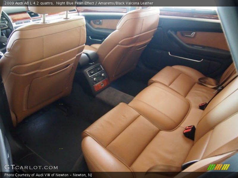 Night Blue Pearl Effect / Amaretto/Black Valcona Leather 2009 Audi A8 L 4.2 quattro