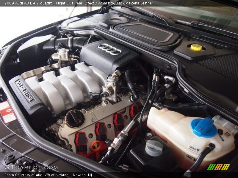 Night Blue Pearl Effect / Amaretto/Black Valcona Leather 2009 Audi A8 L 4.2 quattro