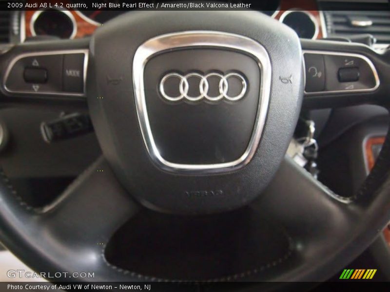 Night Blue Pearl Effect / Amaretto/Black Valcona Leather 2009 Audi A8 L 4.2 quattro