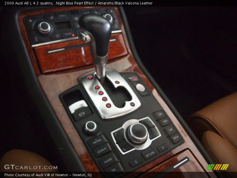 Night Blue Pearl Effect / Amaretto/Black Valcona Leather 2009 Audi A8 L 4.2 quattro