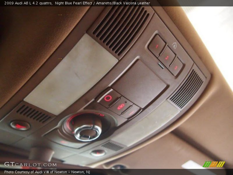Night Blue Pearl Effect / Amaretto/Black Valcona Leather 2009 Audi A8 L 4.2 quattro