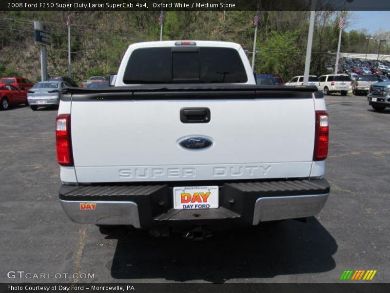 Oxford White / Medium Stone 2008 Ford F250 Super Duty Lariat SuperCab 4x4