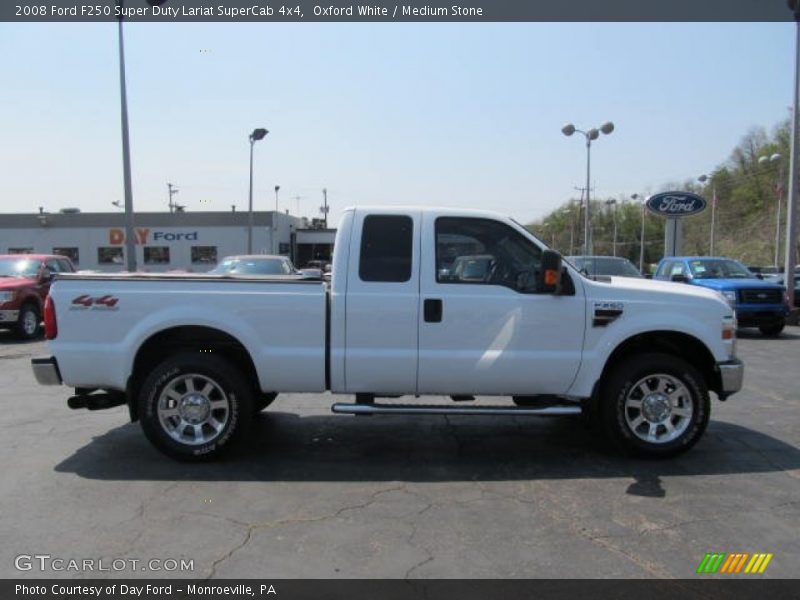Oxford White / Medium Stone 2008 Ford F250 Super Duty Lariat SuperCab 4x4