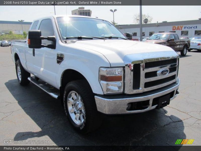 Oxford White / Medium Stone 2008 Ford F250 Super Duty Lariat SuperCab 4x4