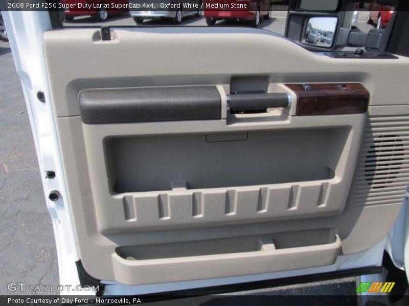 Oxford White / Medium Stone 2008 Ford F250 Super Duty Lariat SuperCab 4x4